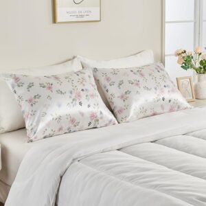 floral satin pillowcase