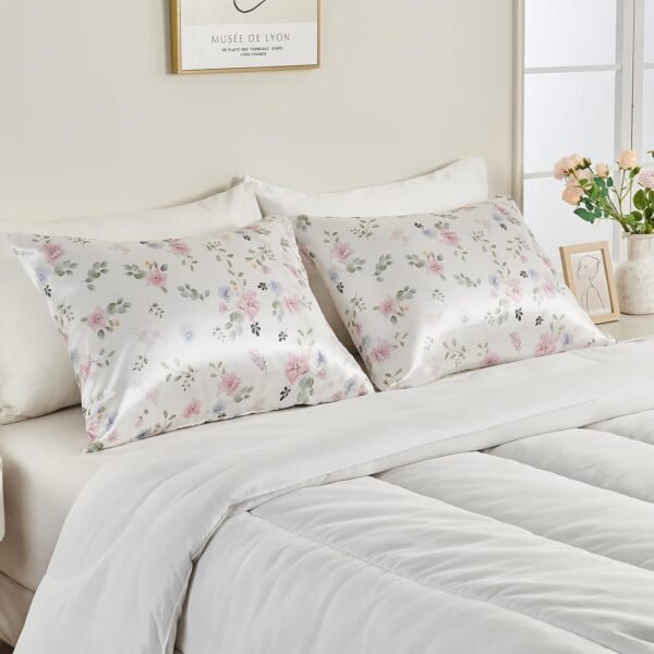 floral satin pillowcase